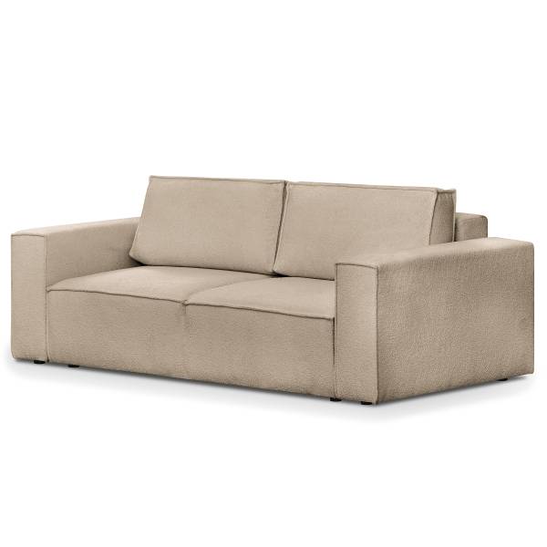 Schlafsofa FANNIE Bouclé Stoff Abby: Taupe