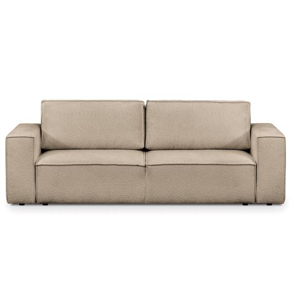 Schlafsofa FANNIE Bouclé Stoff Abby: Taupe