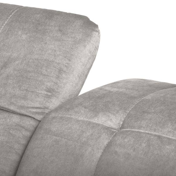 Ecksofa Lawki mit Schlaffunktion Samt Zelia: Hellgrau
