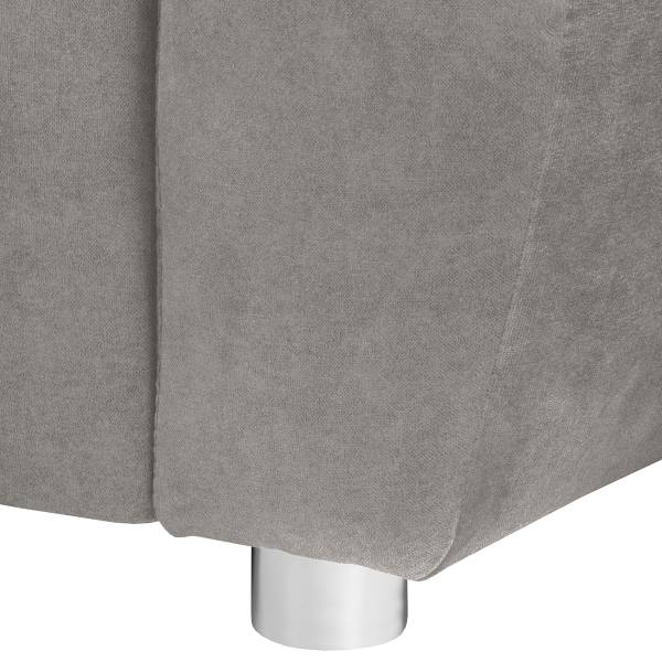 Ecksofa Lawki mit Schlaffunktion Samt Zelia: Hellgrau