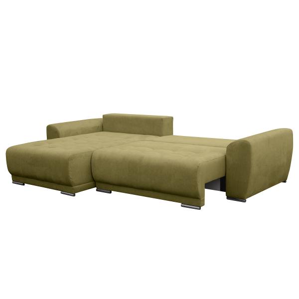 Canapé d’angle convertible Gumsa Tissu structuré Cosma: Vert olive