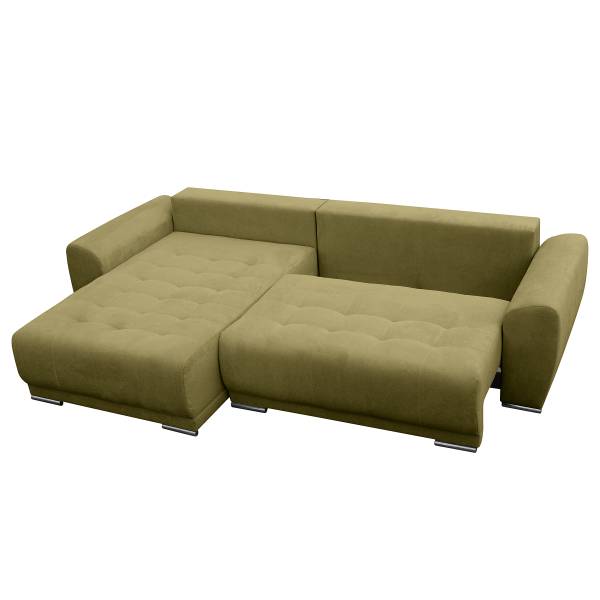 Canapé d’angle convertible Gumsa Tissu structuré Cosma: Vert olive
