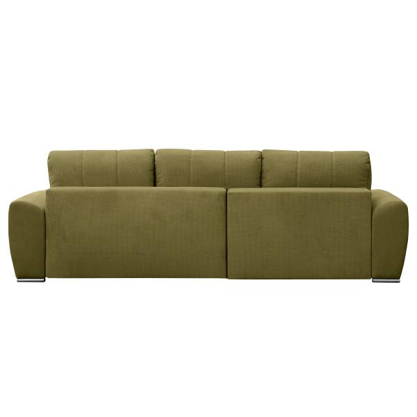 Canapé d’angle convertible Gumsa Tissu structuré Cosma: Vert olive