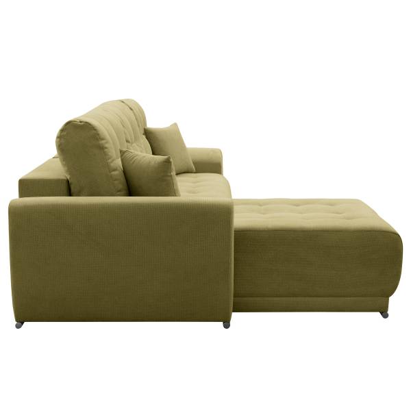 Canapé d’angle convertible Gumsa Tissu structuré Cosma: Vert olive