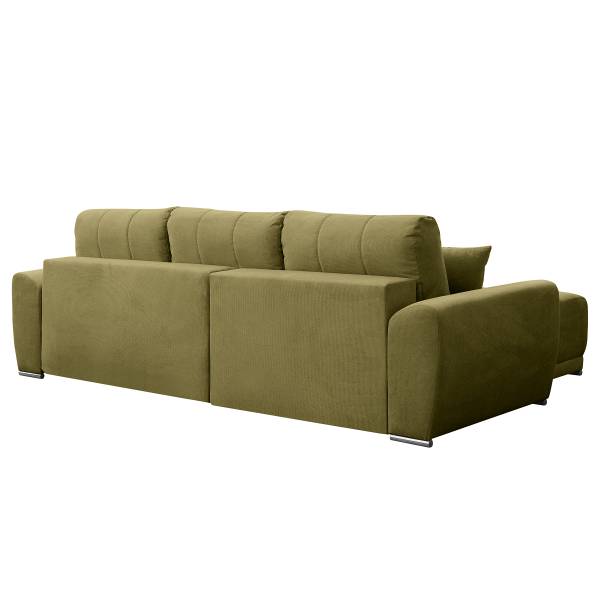 Canapé d’angle convertible Gumsa Tissu structuré Cosma: Vert olive
