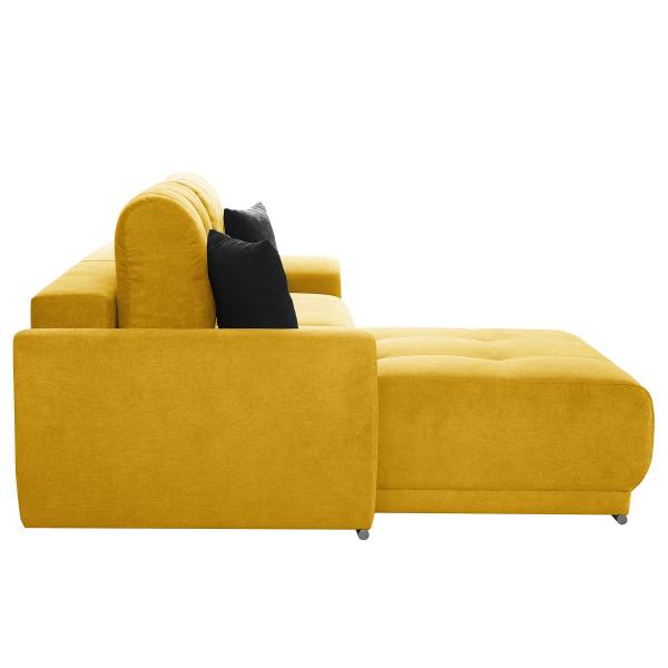 Ecksofa Yusta mit Schlaffunktion Strukturstoff Asali: Senfgelb