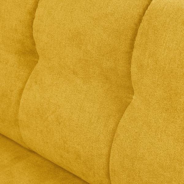 Ecksofa Yusta mit Schlaffunktion Strukturstoff Asali: Senfgelb