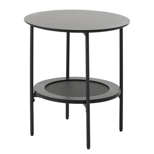 Tavolino da salotto rotondo Stillings Effetto quercia nero marrone