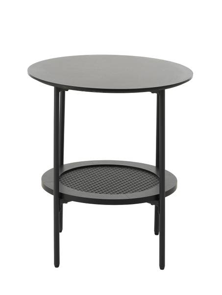 Tavolino da salotto rotondo Stillings Effetto quercia nero marrone