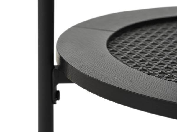 Tavolino da salotto rotondo Stillings Effetto quercia nero marrone