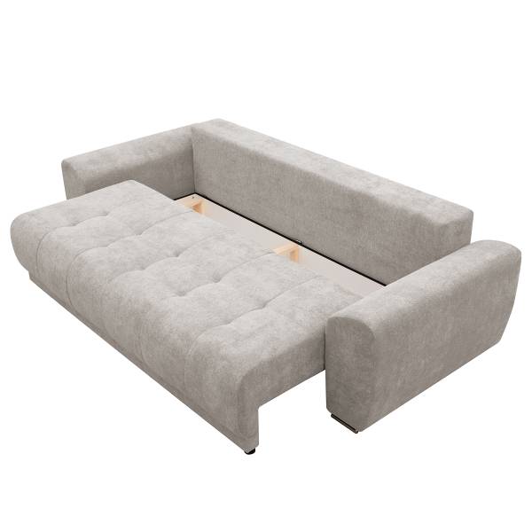 Schlafsofa Gumsa Strukturstoff Asali: Silber