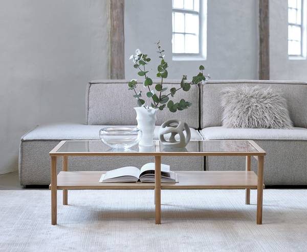 Table basse plaquée Emlau Chêne