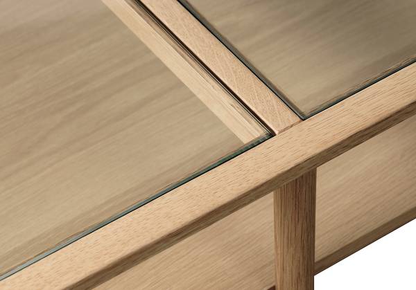 Table basse plaquée Emlau Chêne