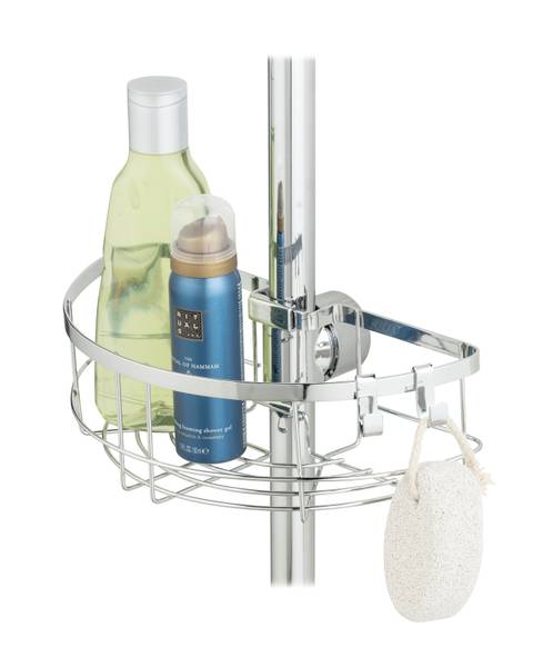 Duschablage Floresta Rund Edelstahl / ABS - Silber