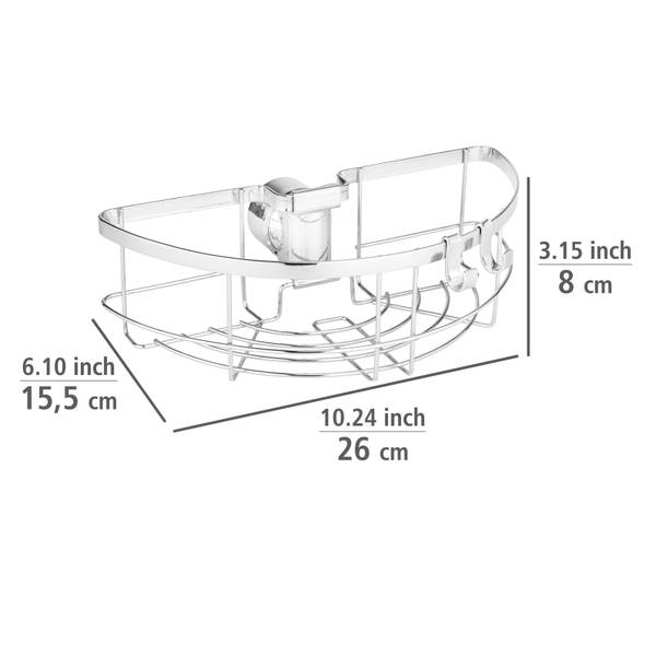 Duschablage Floresta Rund Edelstahl / ABS - Silber