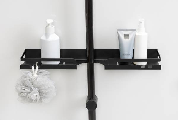 étagère douche Altarella acier inoxydable - noir - Largeur : 45 cm