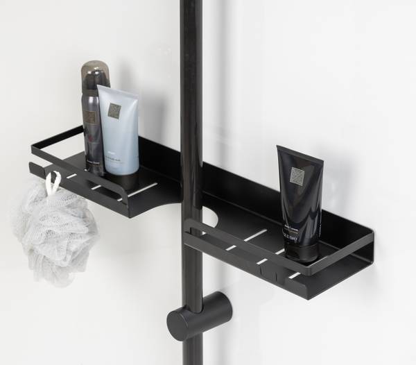 étagère douche Altarella acier inoxydable - noir - Largeur : 45 cm