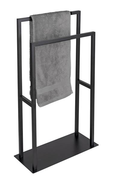 Porte-serviettes Rivalta acier inoxydable - noir
