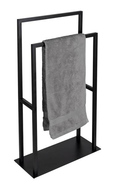 Porte-serviettes Rivalta acier inoxydable - noir