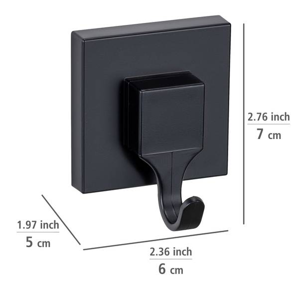 Wandhaken Quadro 2er-Set ABS - Schwarz