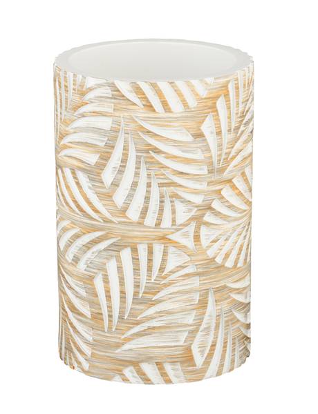 Bad-Accessoire Set Terralba Polyresin - Weiß / Gold