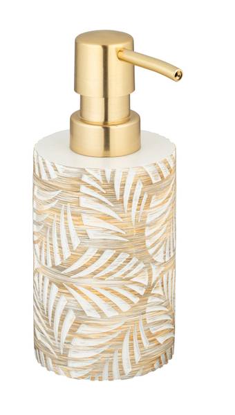 Bad-Accessoire Set Terralba Polyresin - Weiß / Gold