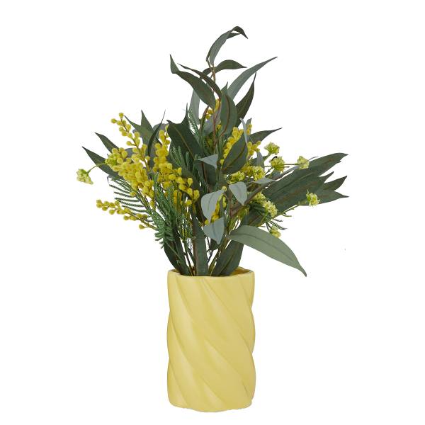 Vase FUSILLI Dolomit - Gelb