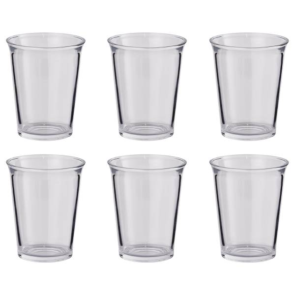 Trinkglas GALET 6er-Set Sodalime Glas - Transparent - Durchsichtig - Fassungsvermögen: 0.28 L