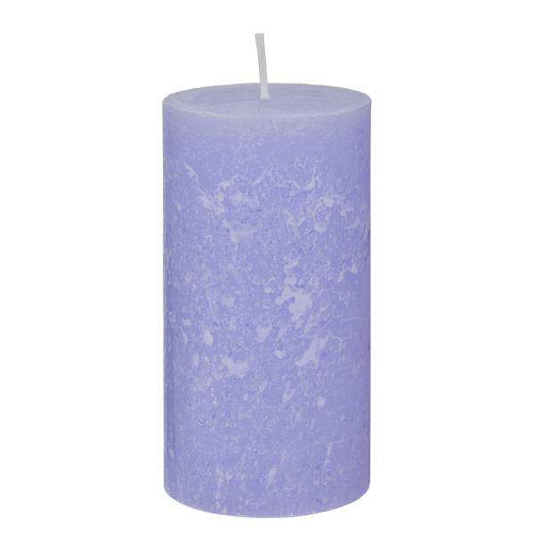 Stompkaars RUSTIC set van 12 paraffine - violet - Hoogte: 13 cm