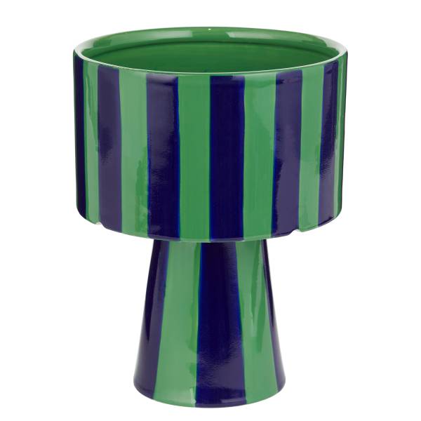 Portavaso LINES con piedini Grès porcellanato - Blu / Verde