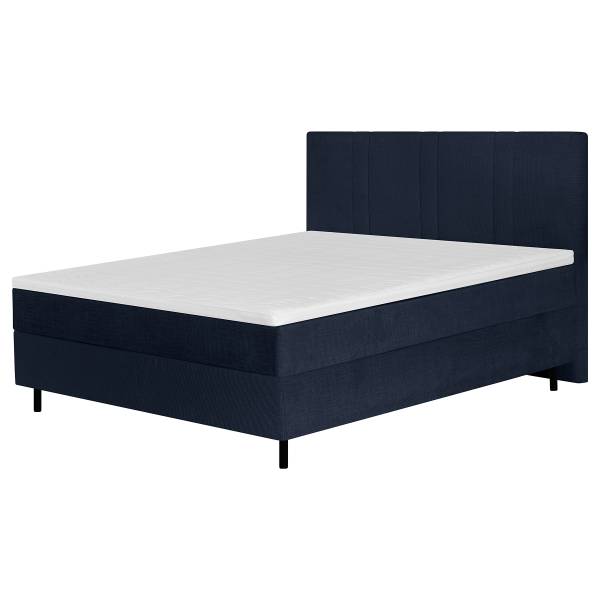Boxspringbett Choele Chenille Askja: Blau - 180 x 200cm - H5