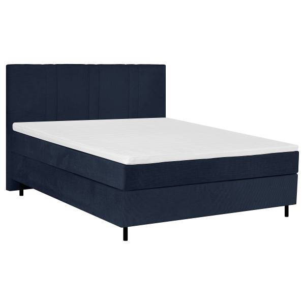 Boxspringbett Choele Chenille Askja: Blau - 180 x 200cm - H5