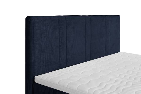 Boxspringbett Choele Chenille Askja: Blau - 180 x 200cm - H5