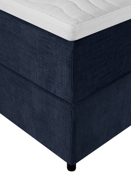Boxspringbett Choele Chenille Askja: Blau - 180 x 200cm - H5