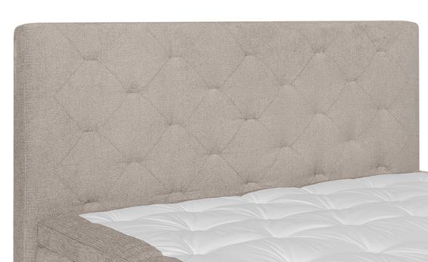 Boxspringbett Peludo Chenille Gelia: Beige - 160 x 200cm - H4