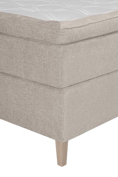 Boxspringbett Peludo Chenille Gelia: Beige - 160 x 200cm - H4