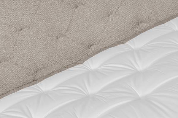 Boxspringbett Peludo Chenille Gelia: Beige - 160 x 200cm - H4