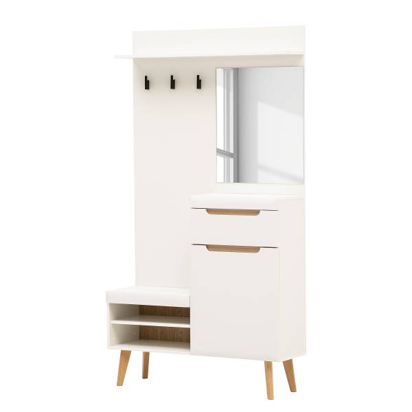 Compacte kapstokset Follet wit