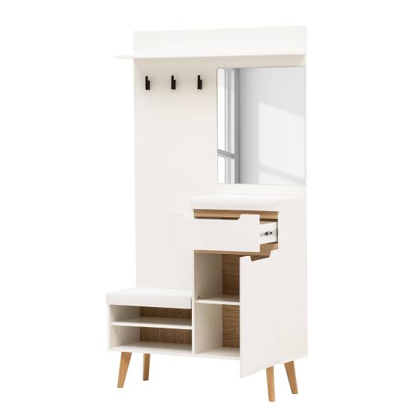 Compacte kapstokset Follet wit