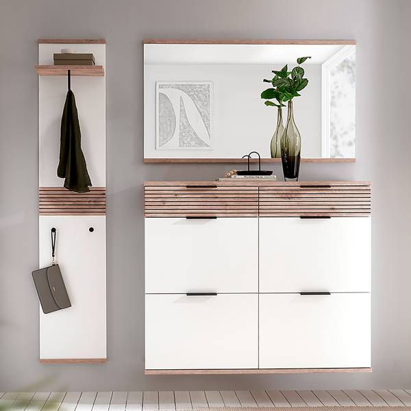 Ensemble d’entrée Mesola 3 él. Blanc / Imitation chêne viking