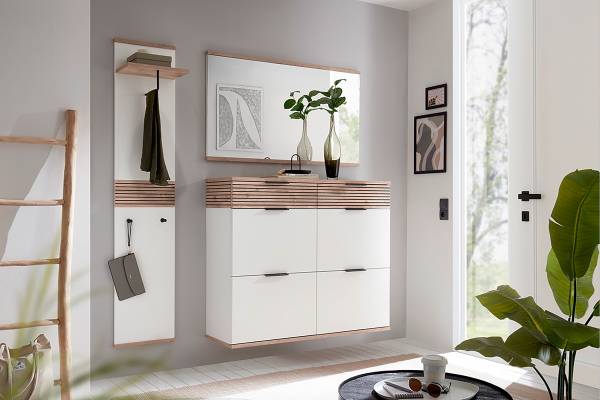 Ensemble d’entrée Mesola 3 él. Blanc / Imitation chêne viking