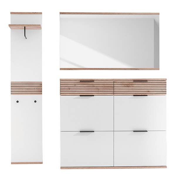 Ensemble d’entrée Mesola 3 él. Blanc / Imitation chêne viking