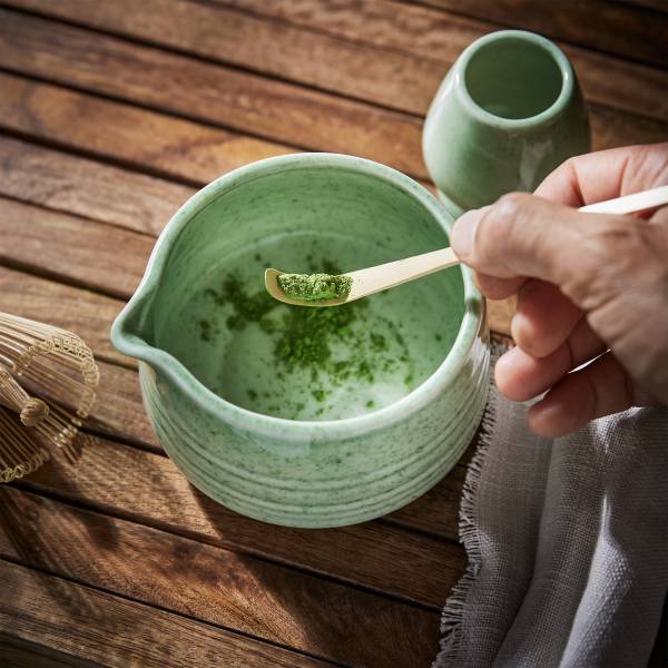 Set 4 pezzi per Matcha MATCHA Porcellana / Acciaio Bambù - Verde chiaro