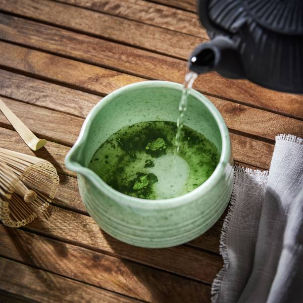 Set 4 pezzi per Matcha MATCHA Porcellana / Acciaio Bambù - Verde chiaro