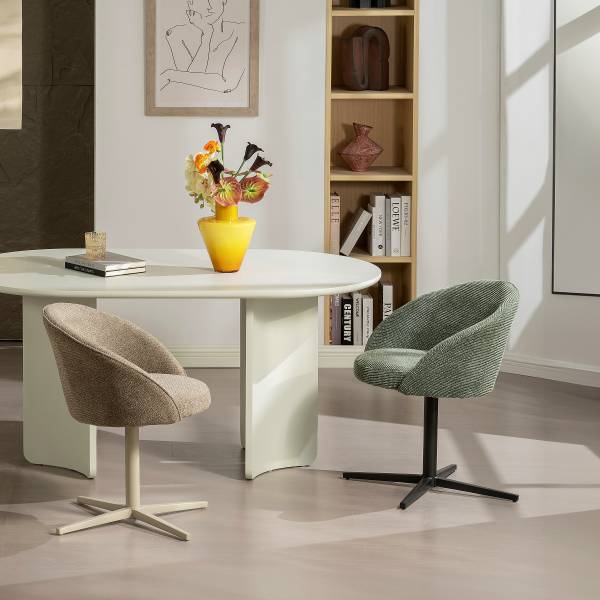 Drehbarer Armlehnenstuhl LECHER 2er-Set Grün