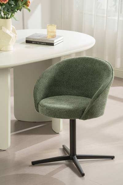 Drehbarer Armlehnenstuhl LECHER 2er-Set Grün