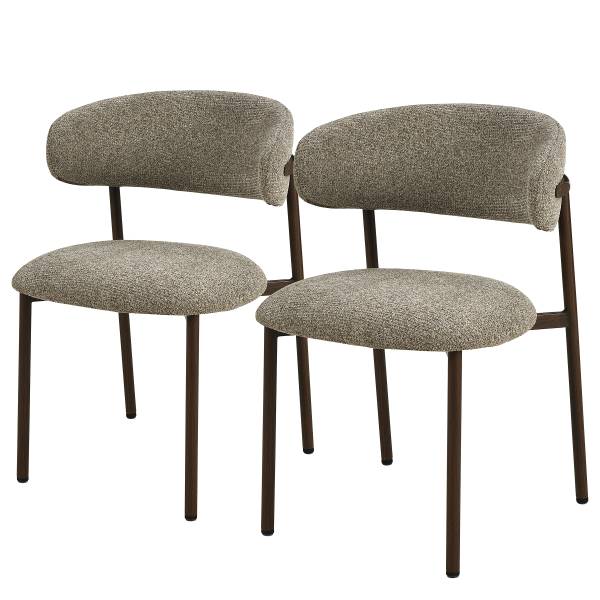 Polsterstuhl PODINGTON 2er-Set Taupe