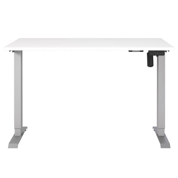Bureau réglable en hauteur Boras Hauteur réglable - Blanc - Largeur : 120 cm - Argenté