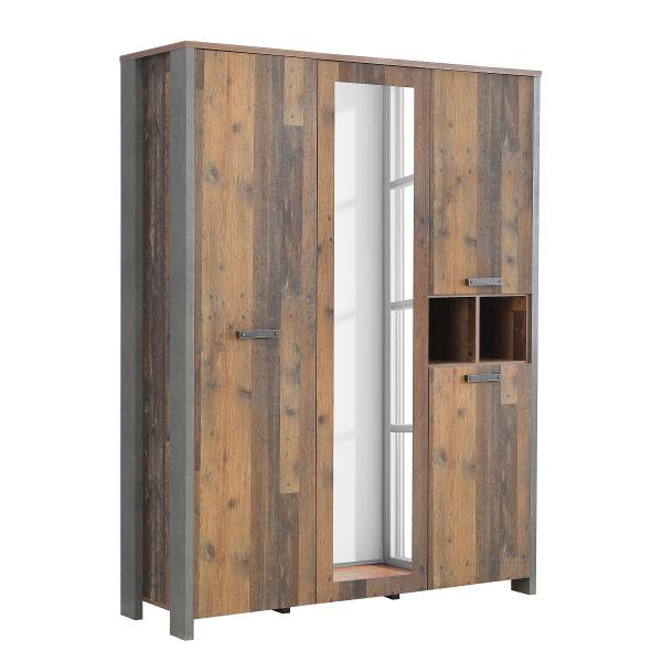 Armadio battente Ravenswood Effetto legno di recupero / Antracite