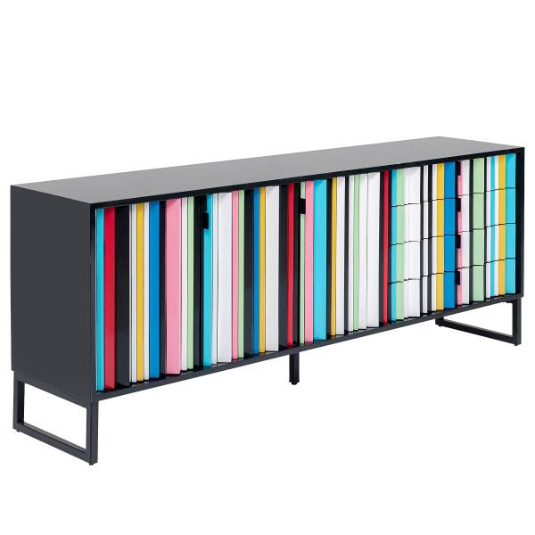 Sideboard Concertina Mehrfarbig / Schwarz